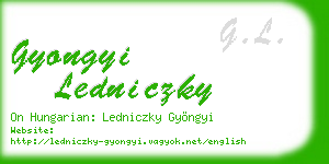 gyongyi ledniczky business card